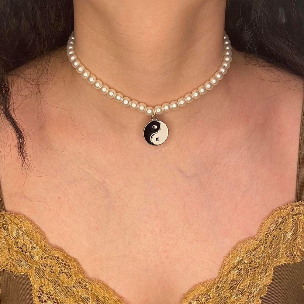 yin yang choker necklace